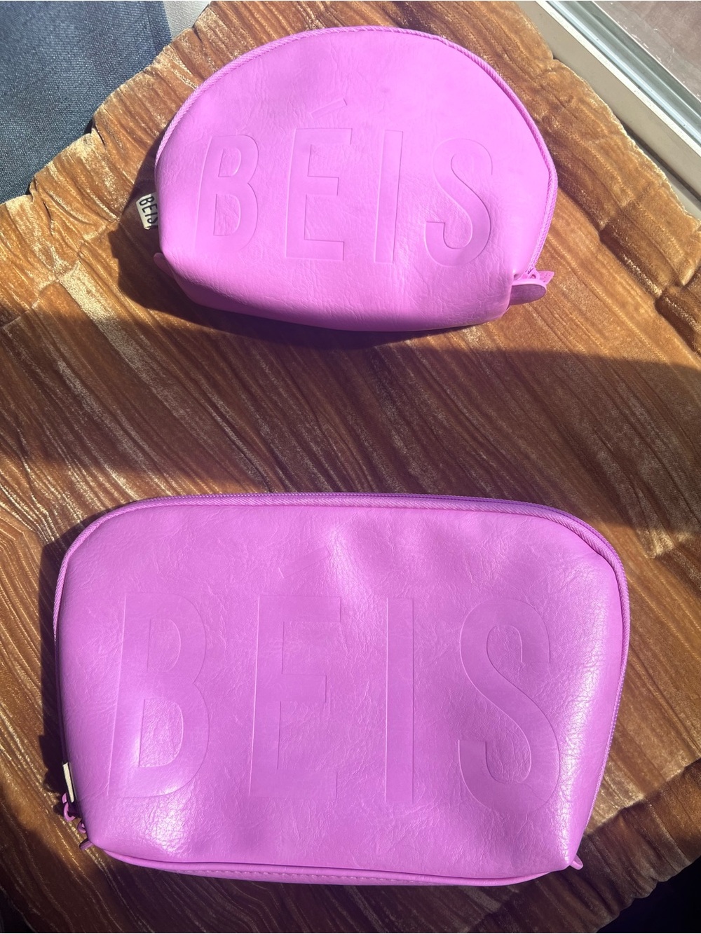 BEIS Pink Cosmetic Pouch Duo
